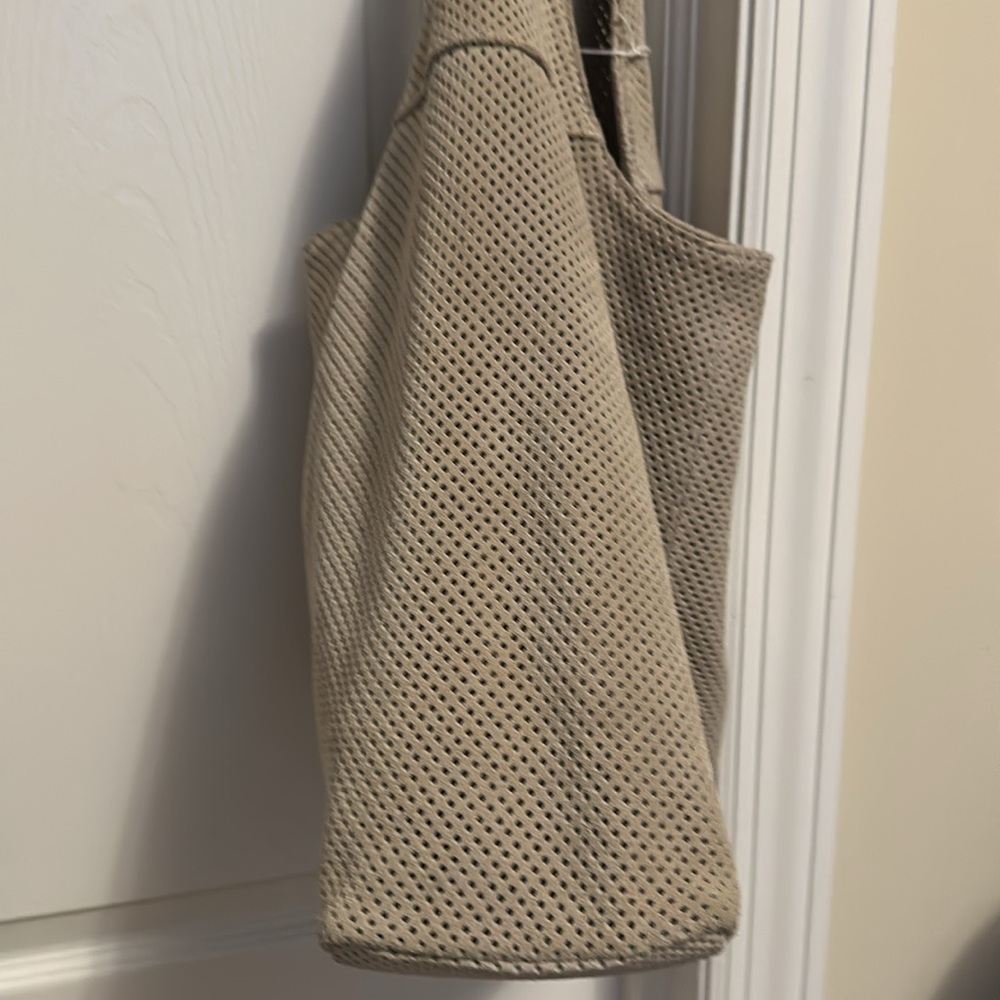 Brand New Vera Pelle Made in Italy taupe Leather Suede Hobo Shoulder Bag - Picture 7 of 16